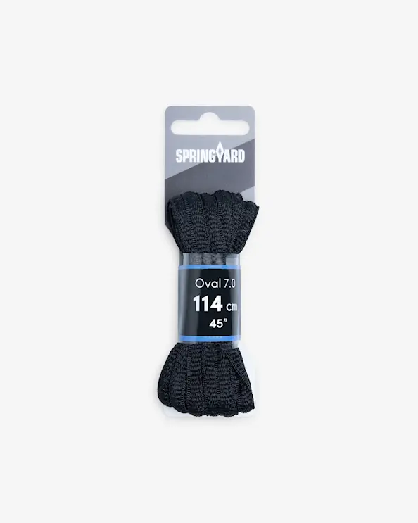 Springyard Oval Svarta Shoelaces 110 cm