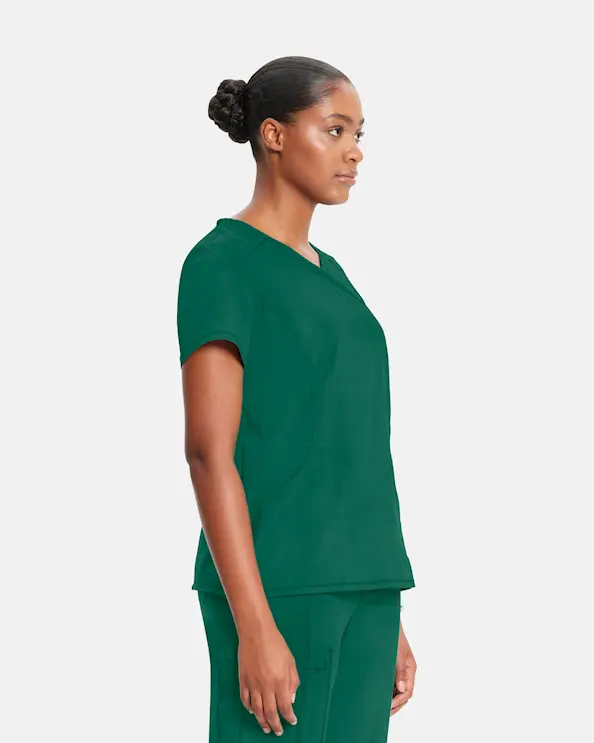 Infinity Mock Wrap Top CKE2625A Mørkegrøn