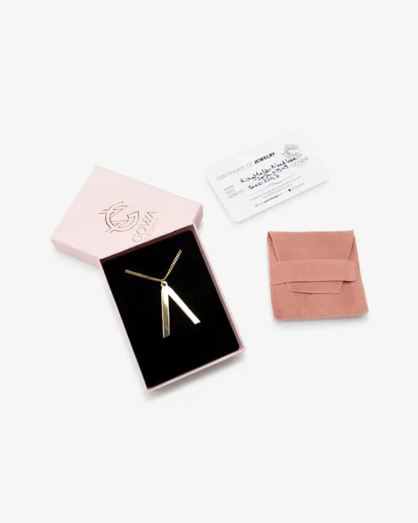 Halsband Ringhållare Lambda Guld