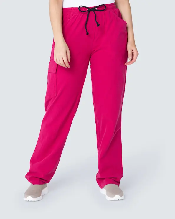 South West Cotton Crincle Cody Fuksia Bukse Unisex