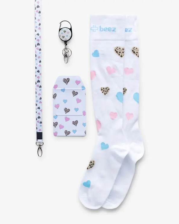 Kompressionsstrumpf-Set Herzen