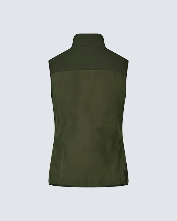ID Identity fleecevest af bundet materiale til damer Olivengrøn