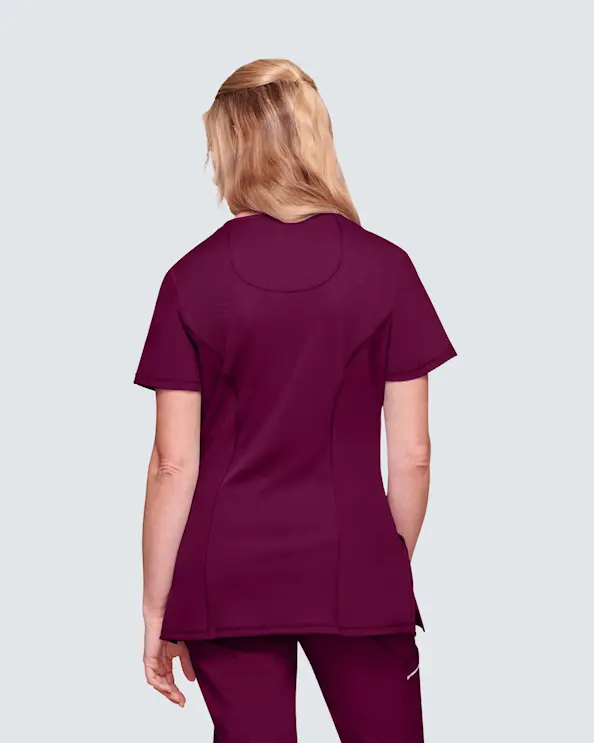 Infinity Mock Wrap Top CKE2625A Viininpunainen