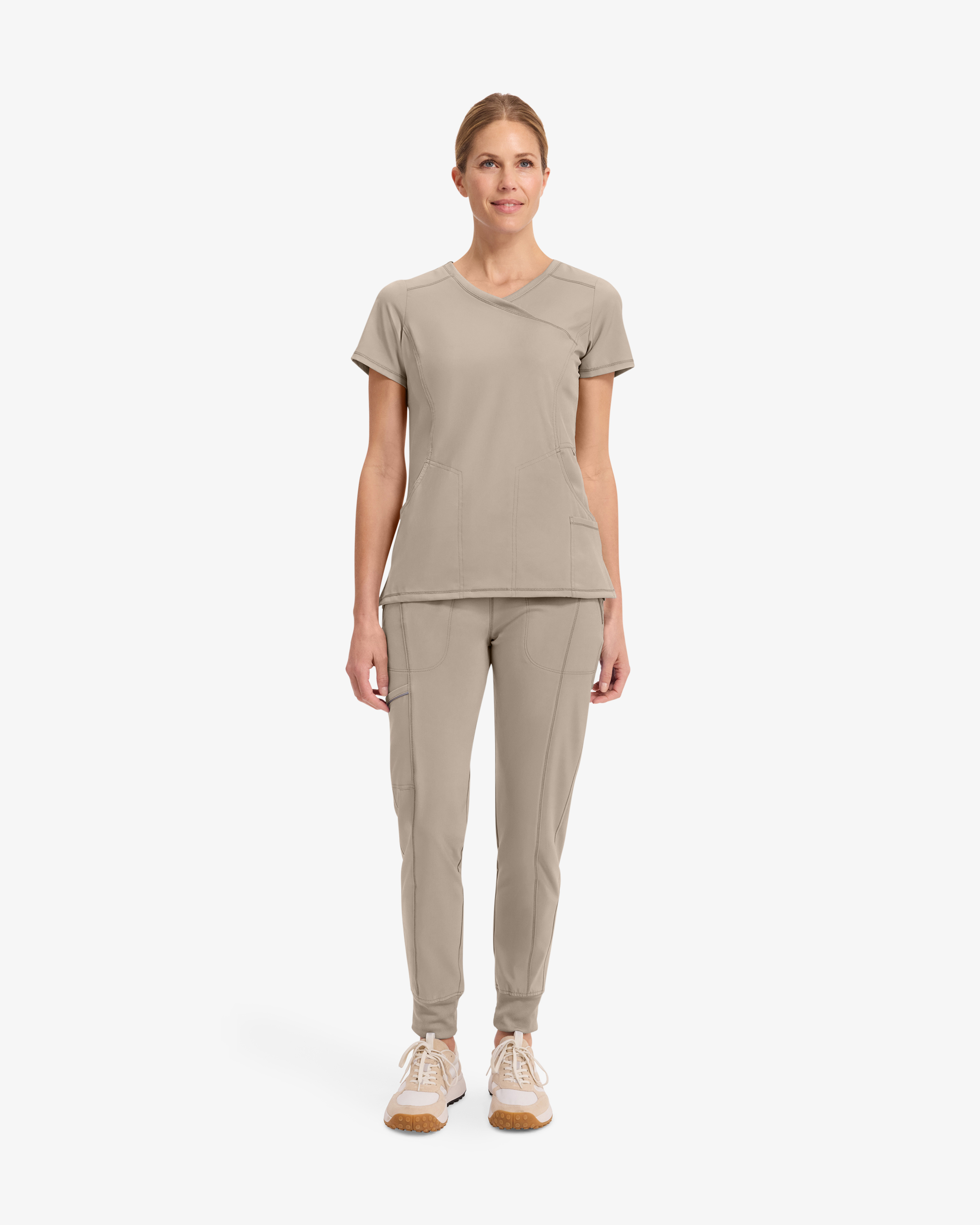 Infinity Mock Wrap Top CKE2625A Khaki