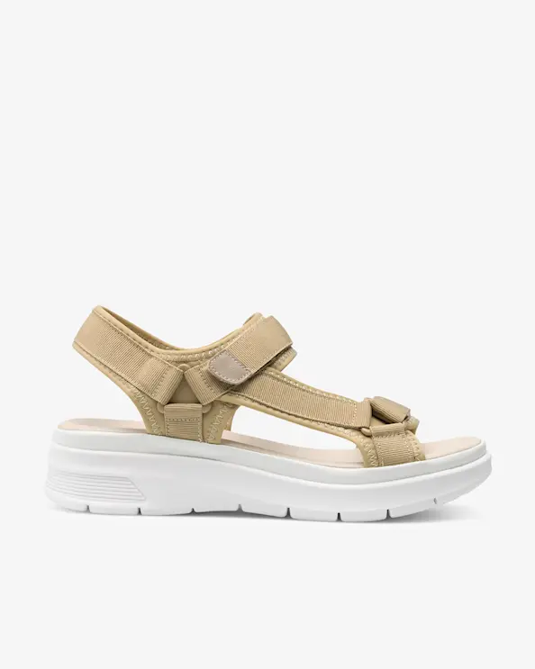 Beez Lush Beige Velcro Sandal
