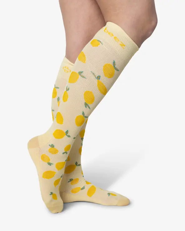 Beez Støttestrømpe Lemona Gul