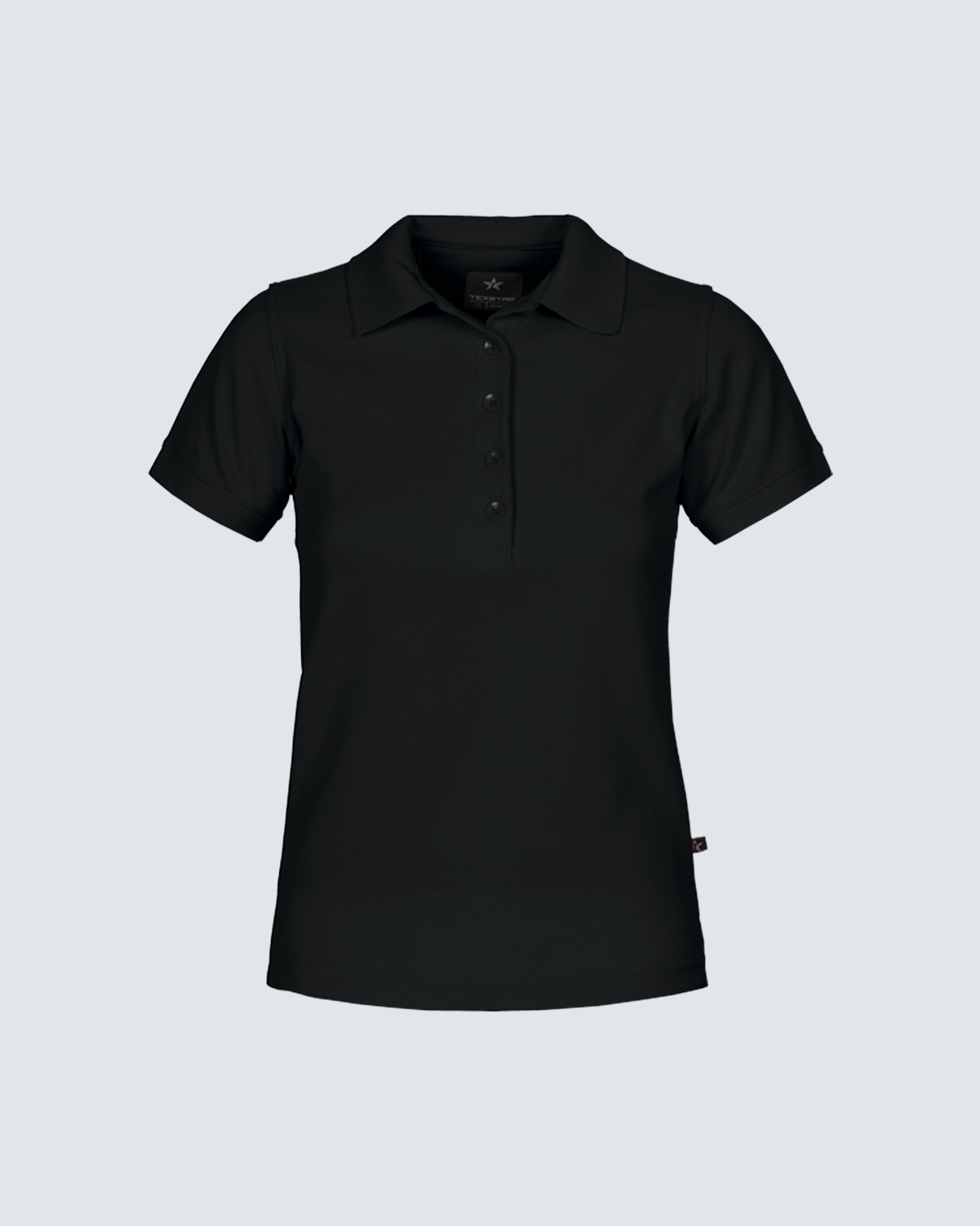 Texstar Classic Piké Dam Svart