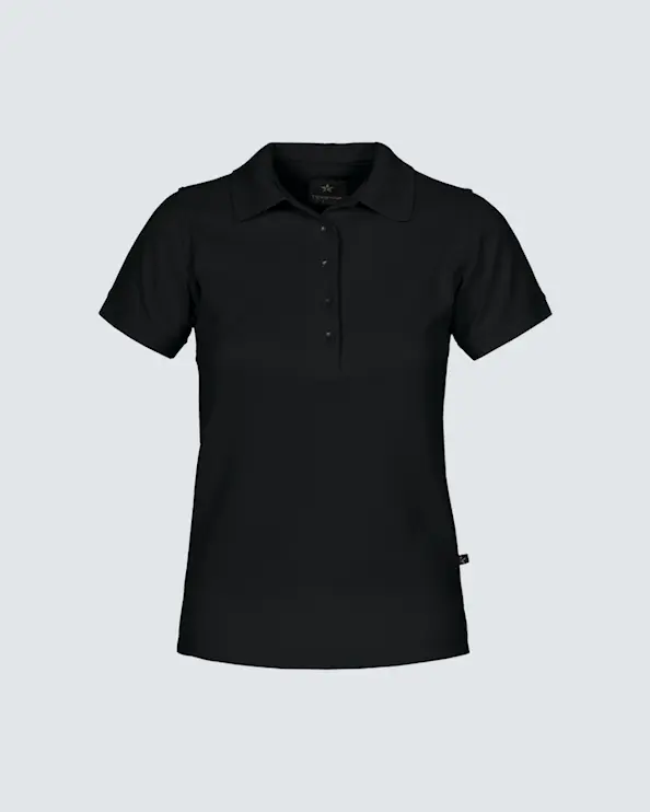 Texstar Classic Piké Dame Svart