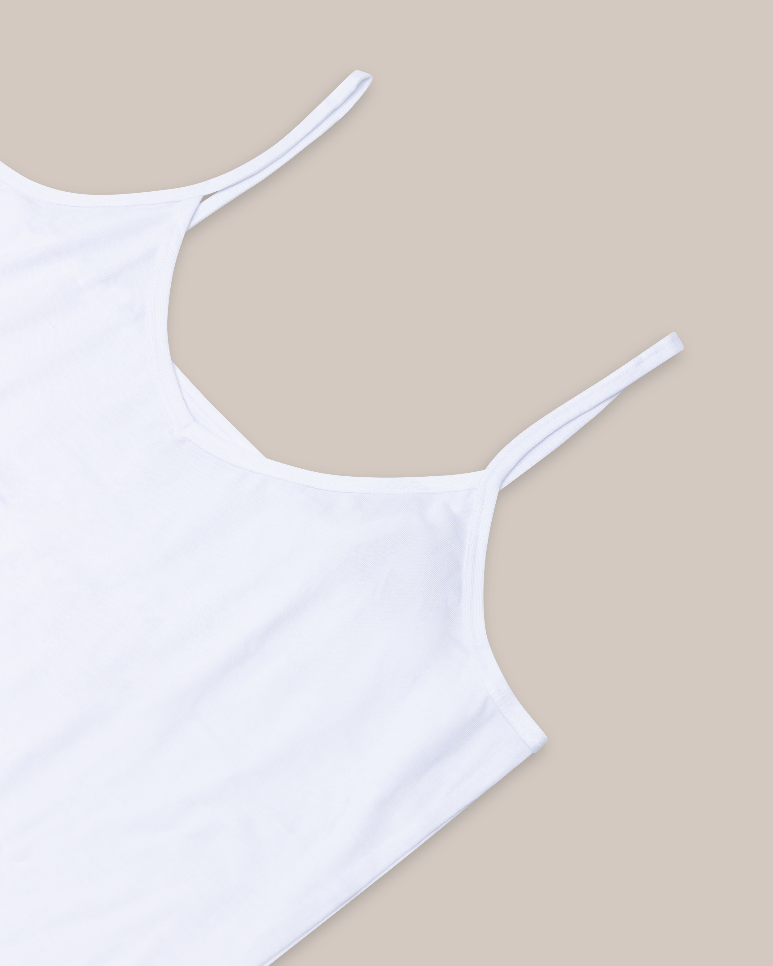 Tanktop Ellen Bambus V-hals Hvid