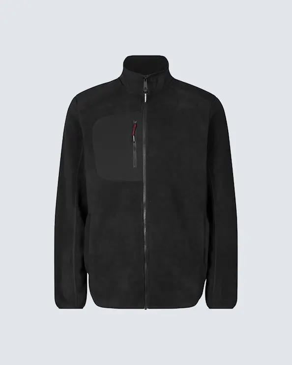 ID Identity Bonded-Fleecejacke Herren Schwarz