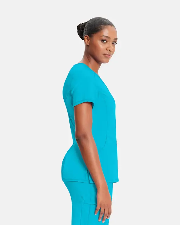 Infinity Mock Wrap Top CKE2625A Aqua