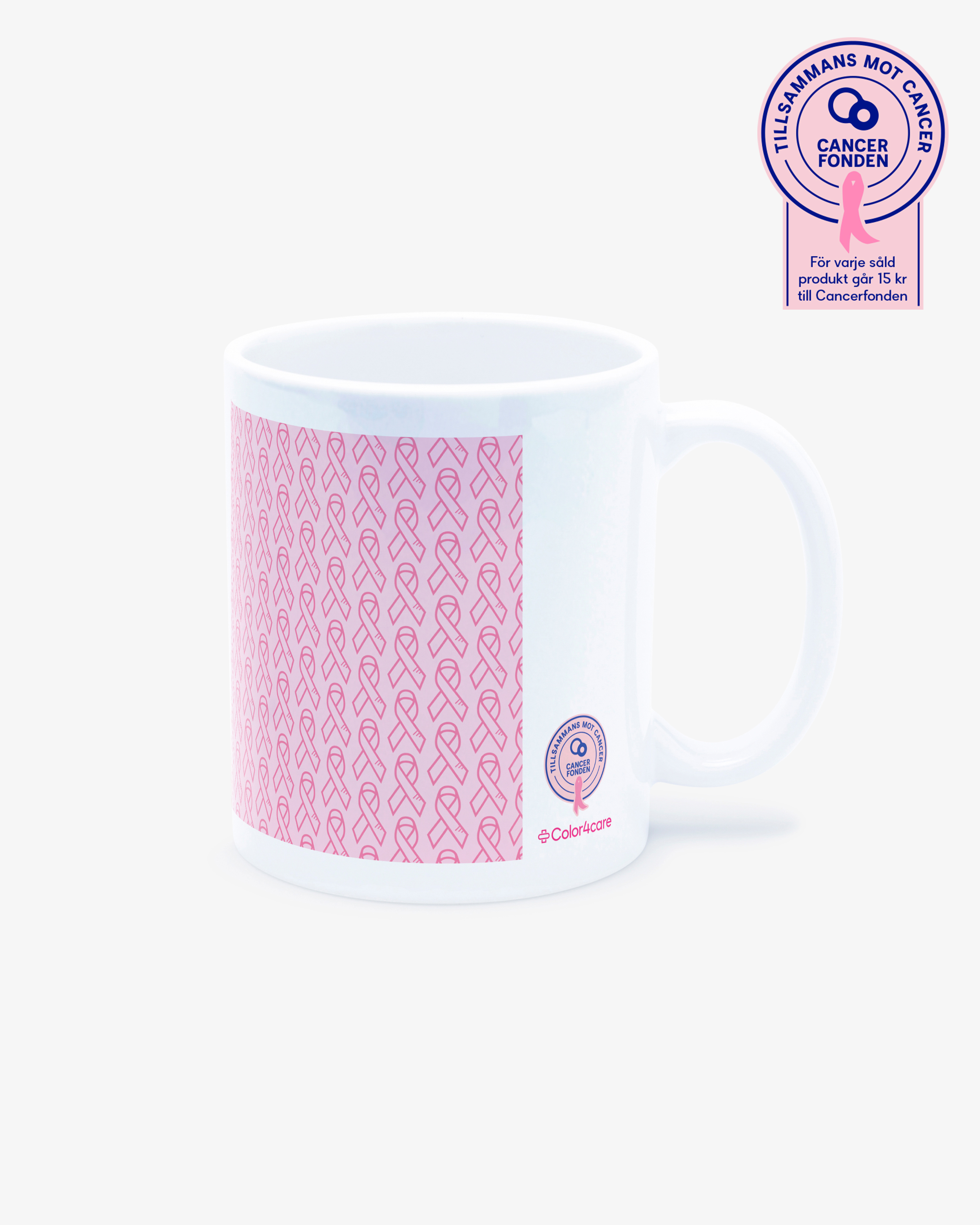 Mugg Rosa bandet Ljusrosa