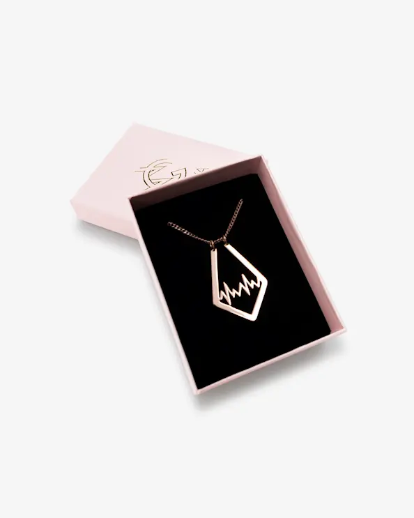 Halsband Ringhållare EKG Rosé
