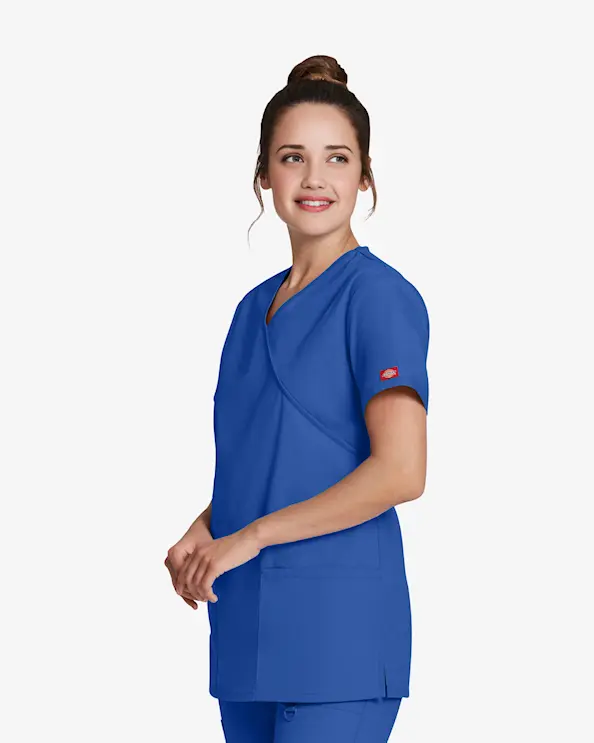 Dickies Signature Mock Wrap Top DKE632 Royal Blue