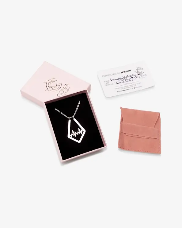 Halsband Ringhållare EKG Silver