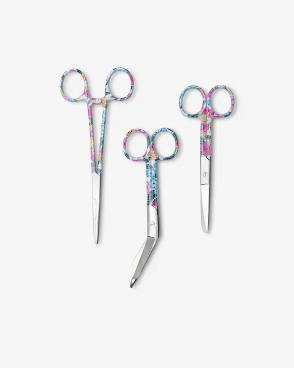 Sakset 3-pack Kuviollinen Kukallinen