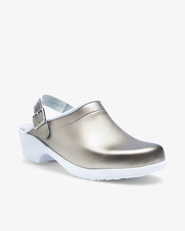 Beez Klassisk Arbetssko Champagne/Metallic