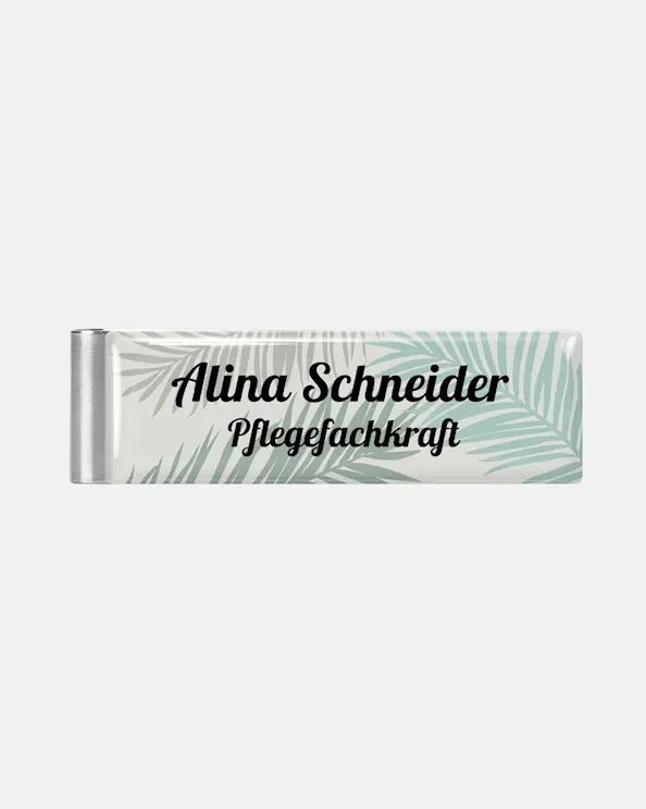 Namensschild mit Clip Palm
