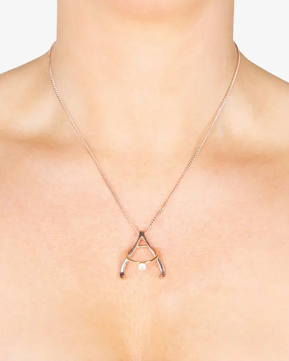 Halsband Ringhållare Rosé