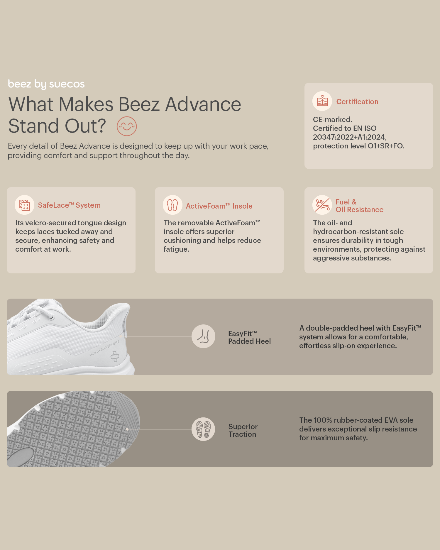 Beez Advance Sneakers Hvit