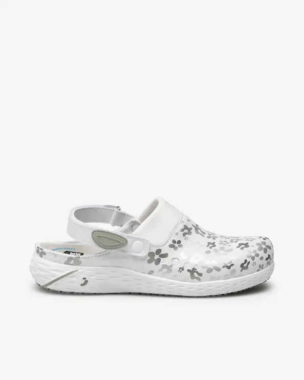 Safety Jogger Dany Slip in ESD Arbetssko Silver Blommig