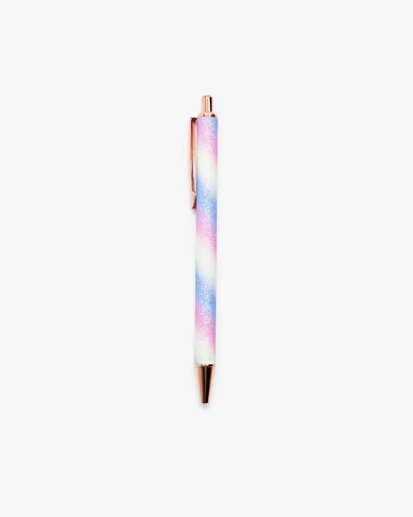 Kugelschreiber Glitzer Regenbogen