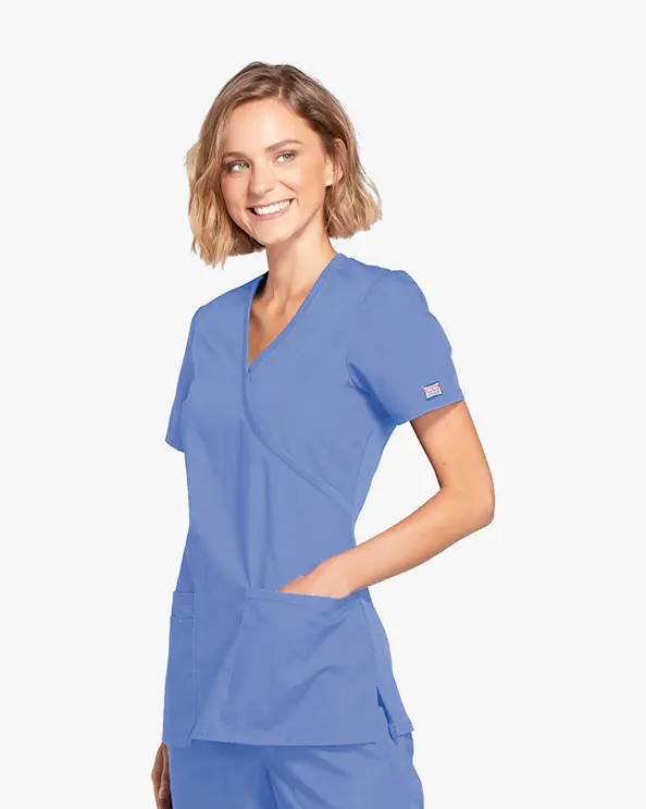 Cherokee Originals Mock Wrap Top WWE650 Hellblau