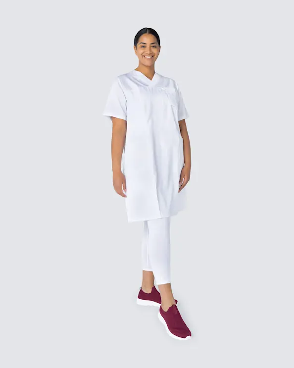 Segers Vit Klänning Tencel