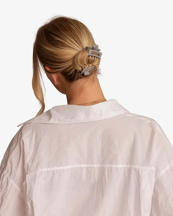 Léonie Hiusklipsi Mini 2-pakkaus Harmaa