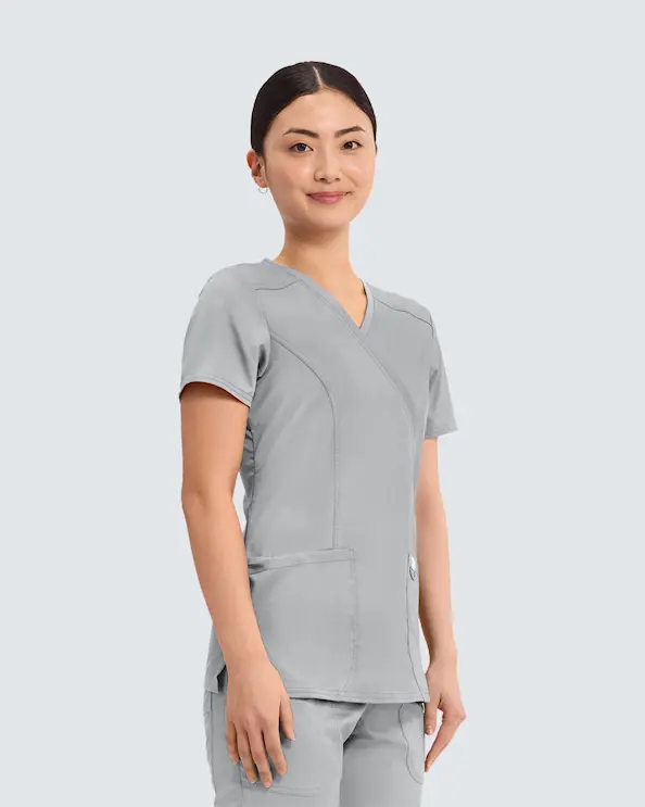 Cherokee Revolution Mock Wrap Top WWE610 Harmaa