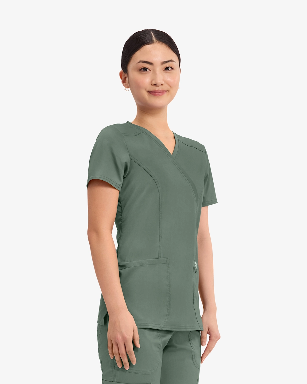 Cherokee Revolution Mock Wrap Top WWE610 Oliivinvihreä