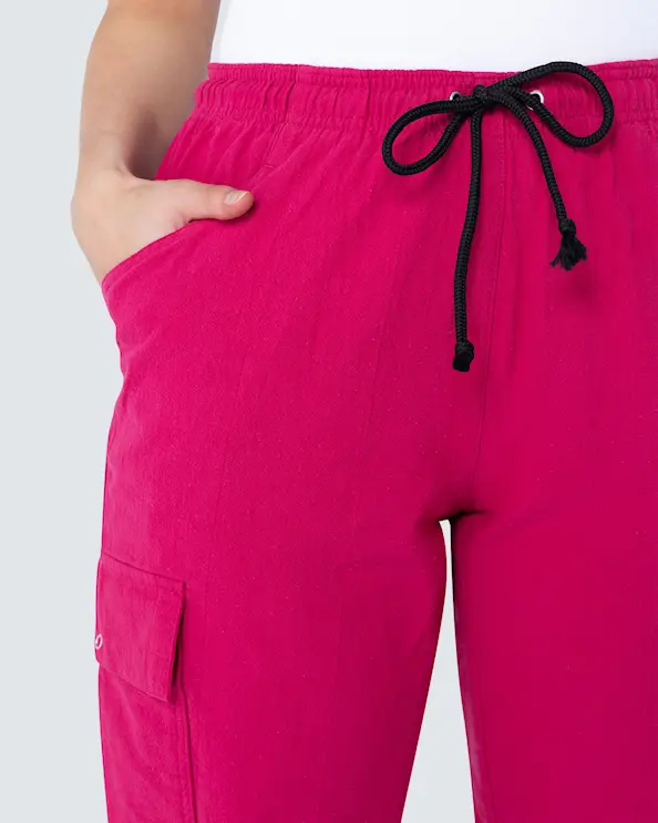 South West Cotton Crincle Cody Fuksia Bukse Unisex