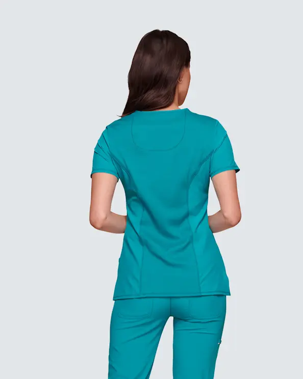 Infinity Mock Wrap Top CKE2625A Turkoosi