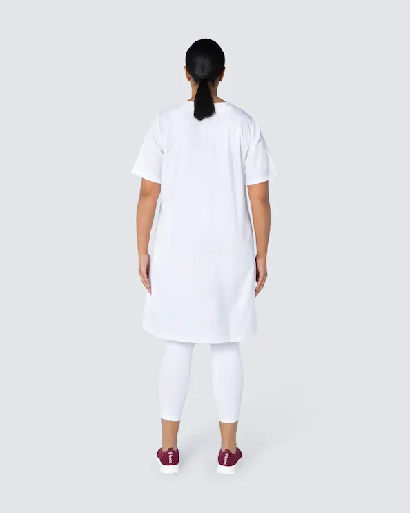 Segers Vit Klänning Tencel