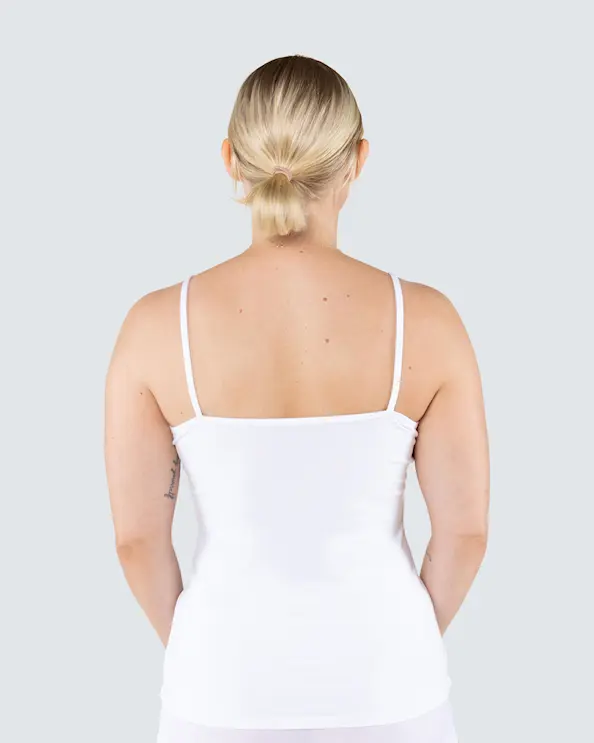 Linne Ellen Bambu V-hals Vit