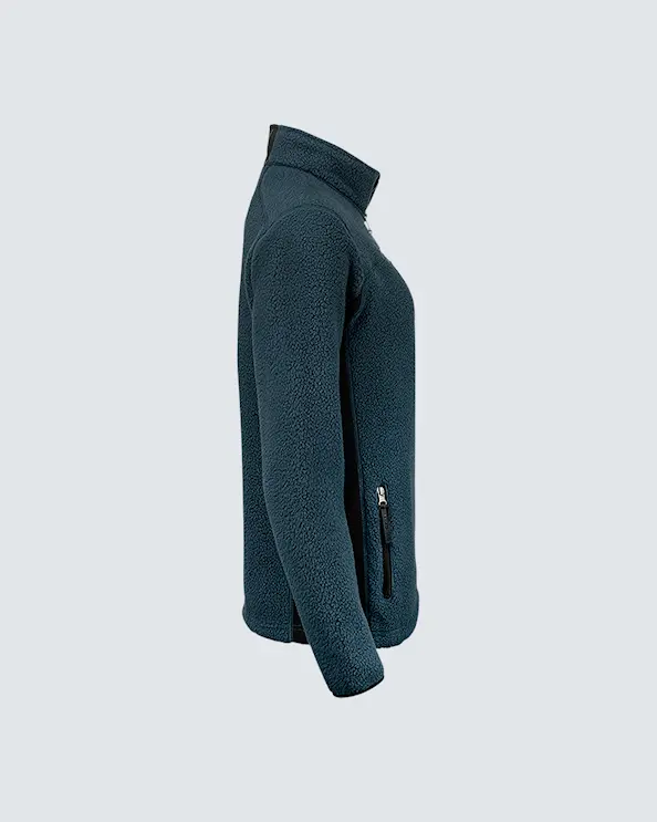 Texstar Pile Fleece Jacka Dam Blå