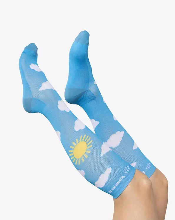 Beez Stödstrumpa Claudia Ljusblå