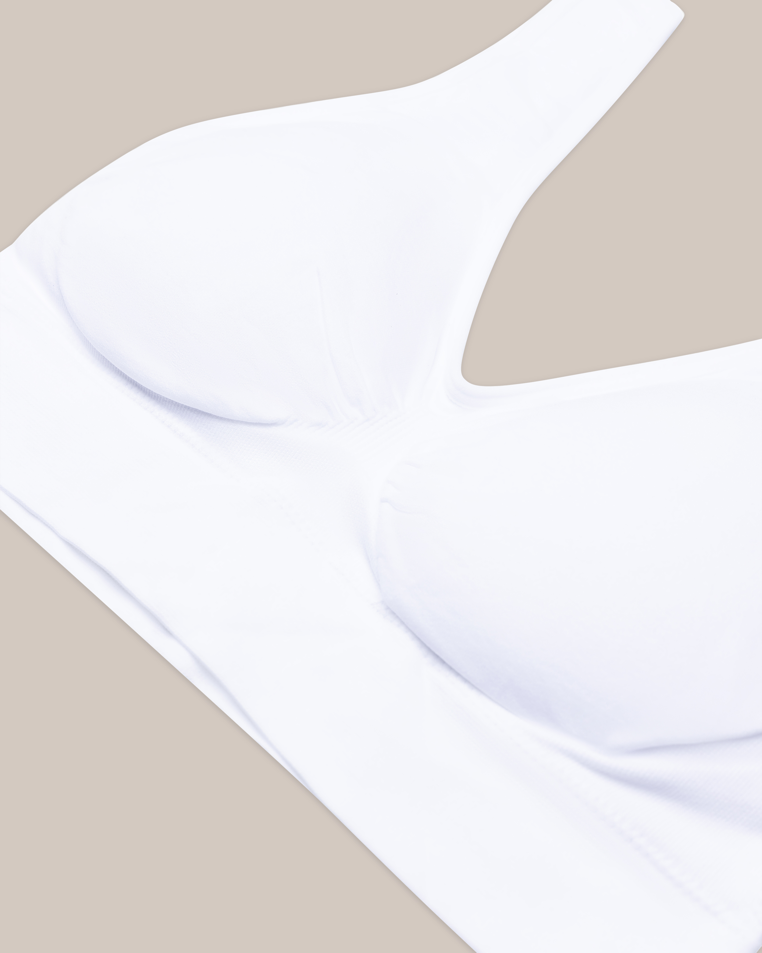 Saumaton toppi Marie irrotettavilla toppauksilla, Valkoinen