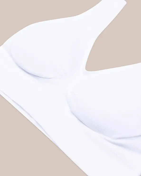 Seamless top Marie avtagbare innlegg, Hvid