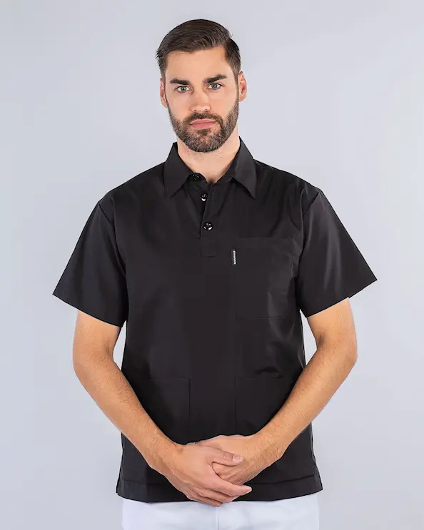 Almedahls Sort Busseronne med Krave Unisex