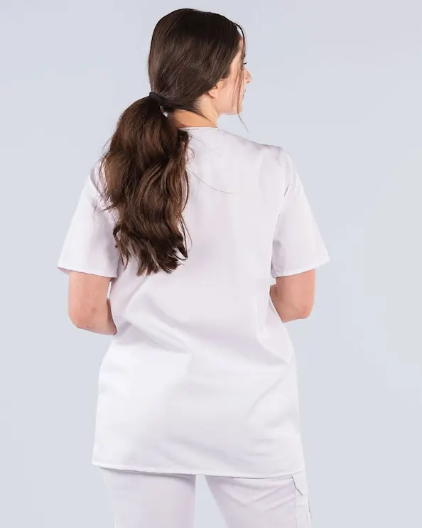 Kentaur Tencel Medical Hvid Skjorte Unisex