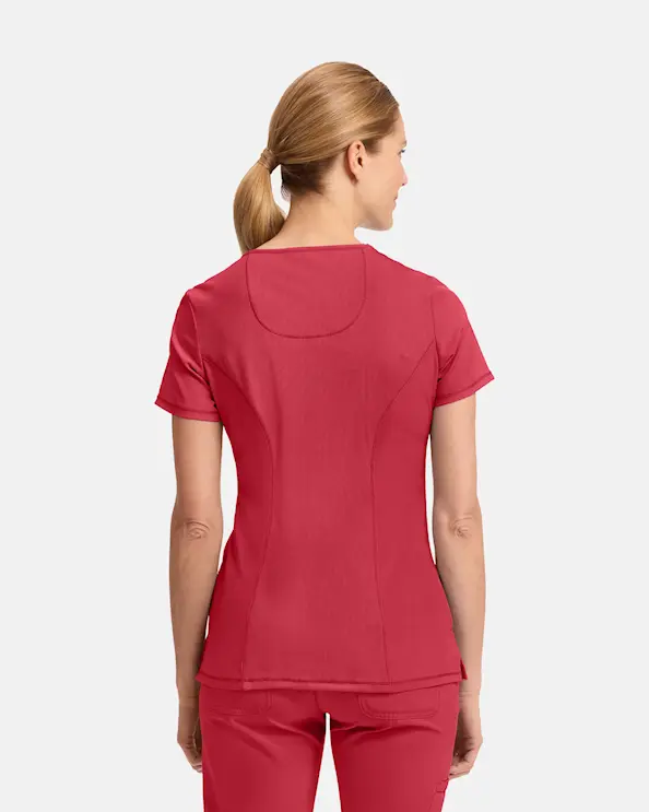 Infinity Mock Wrap Top CKE2625A Rød