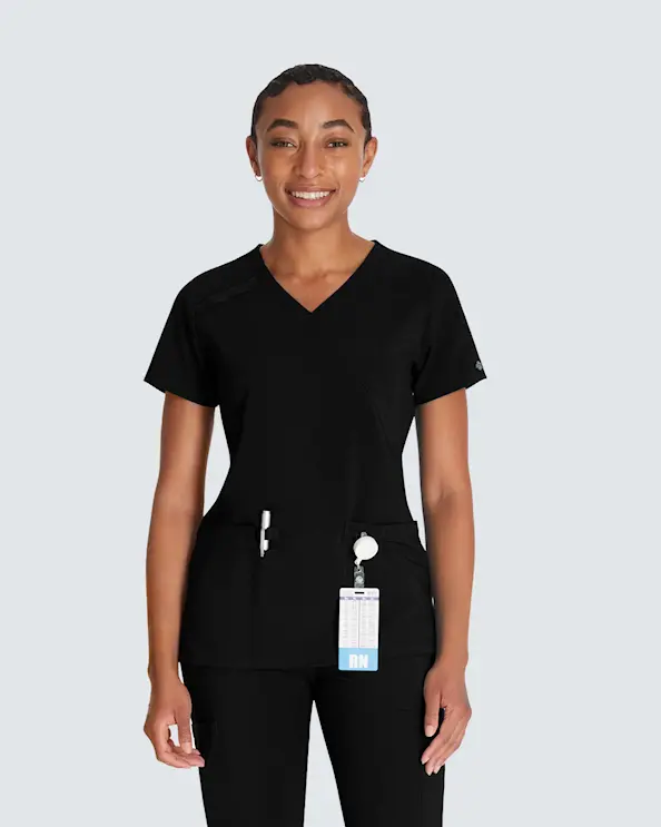 Dickies Essentials Mock Wrap Top DKE625 Sort