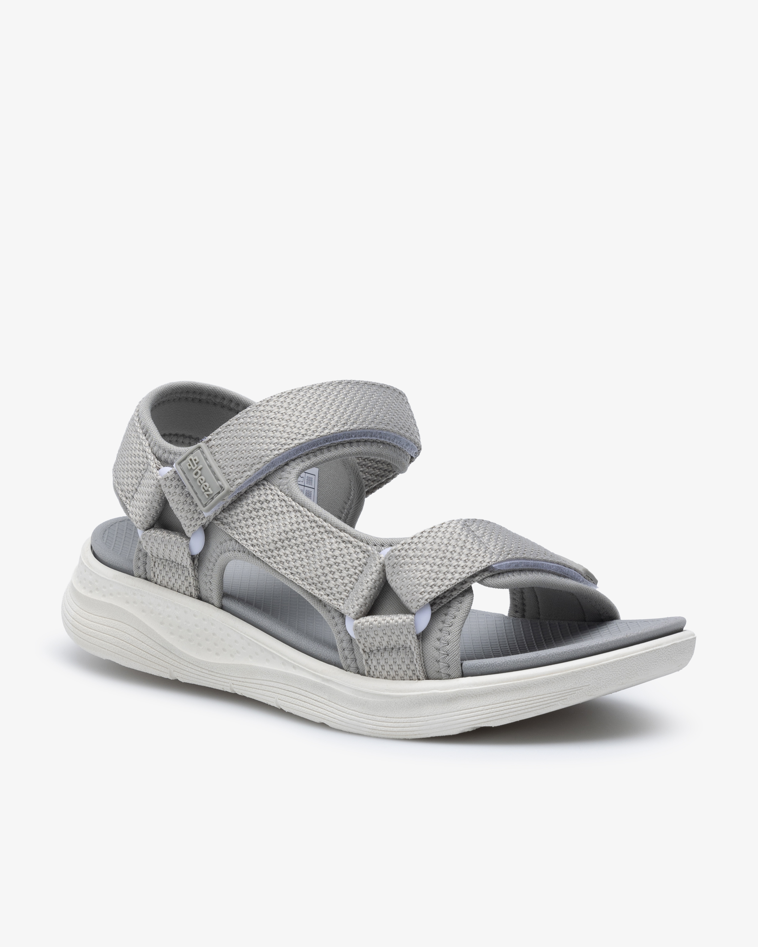 Beez Zen Velcro Sandal Grå