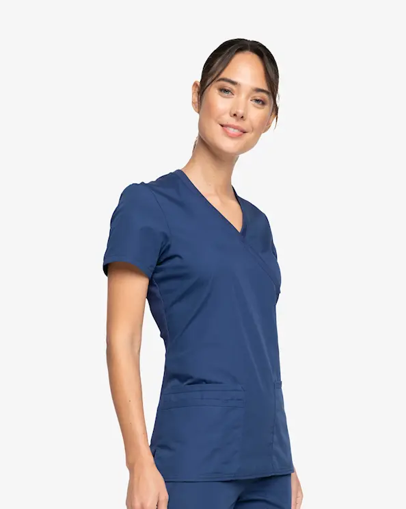 Cherokee Originals Mock Wrap Top WWE650 Marin