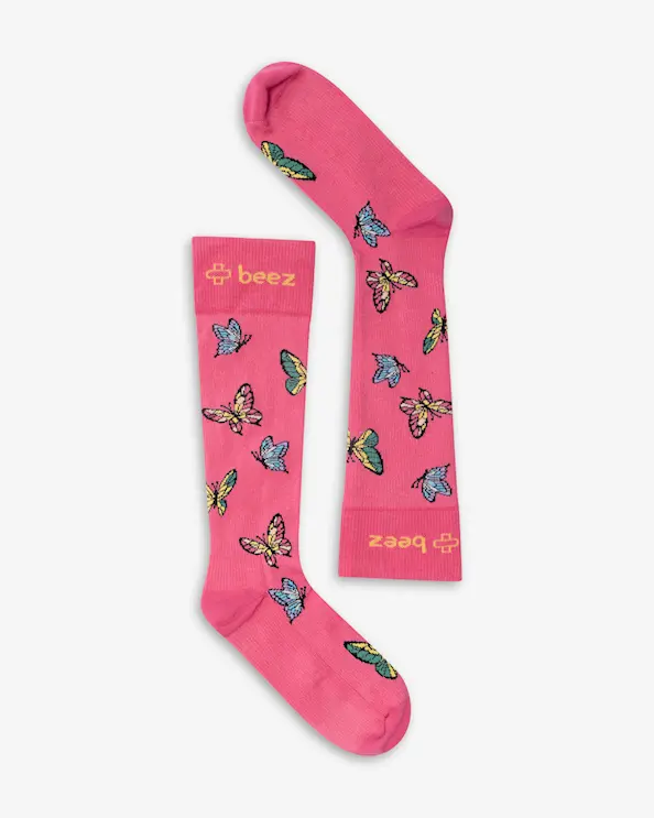 Støttestrømper Bred Læg Vinga Pink