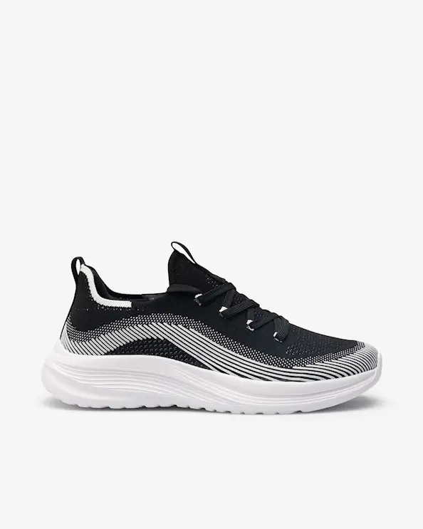 Beez SENSE LACE Slip-on Sneaker Svart