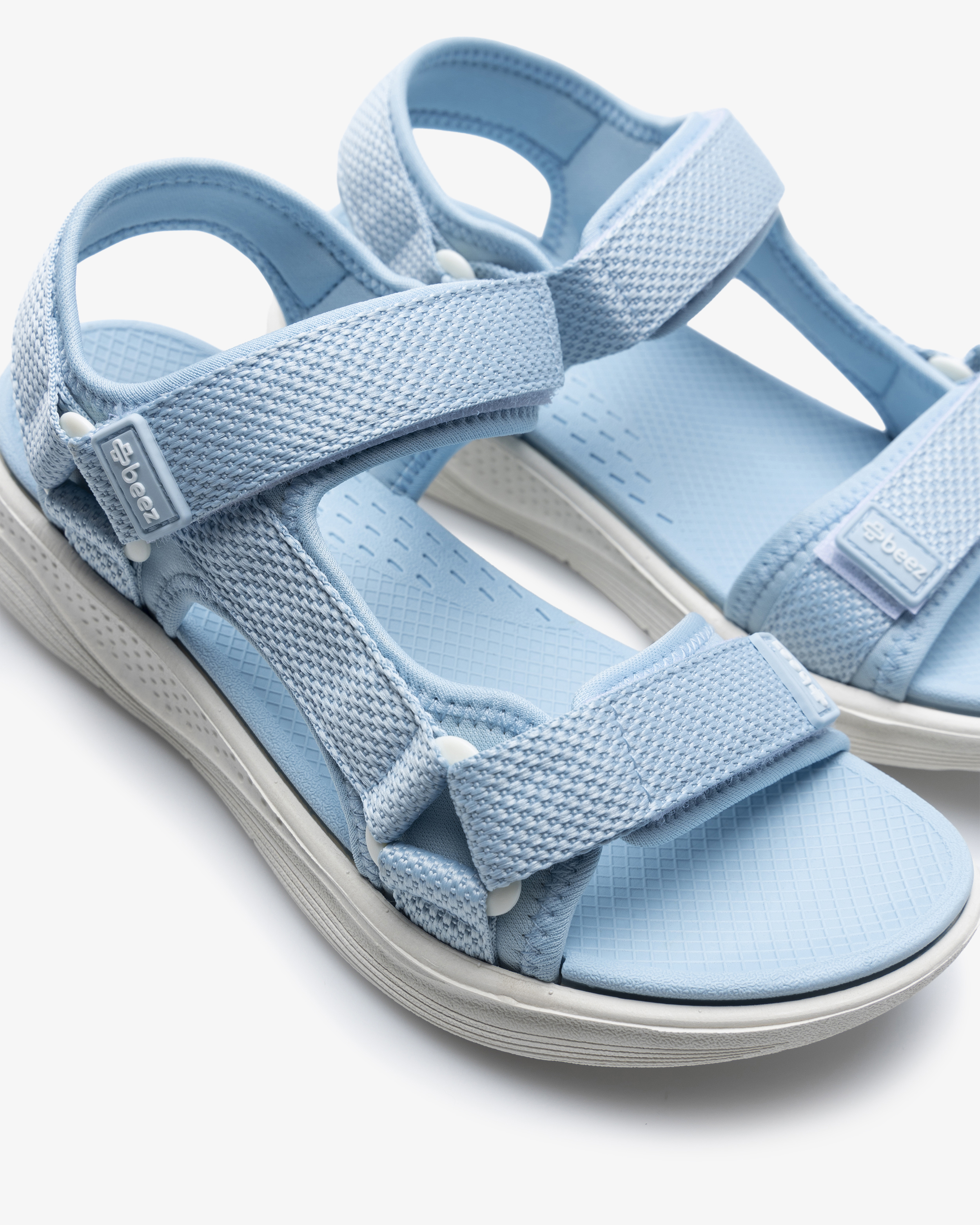 Beez Zen Velcro Sandal Lyseblå