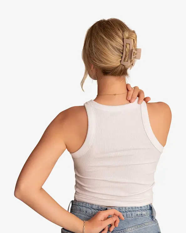 Léonie Hårklämma Medium  Beige