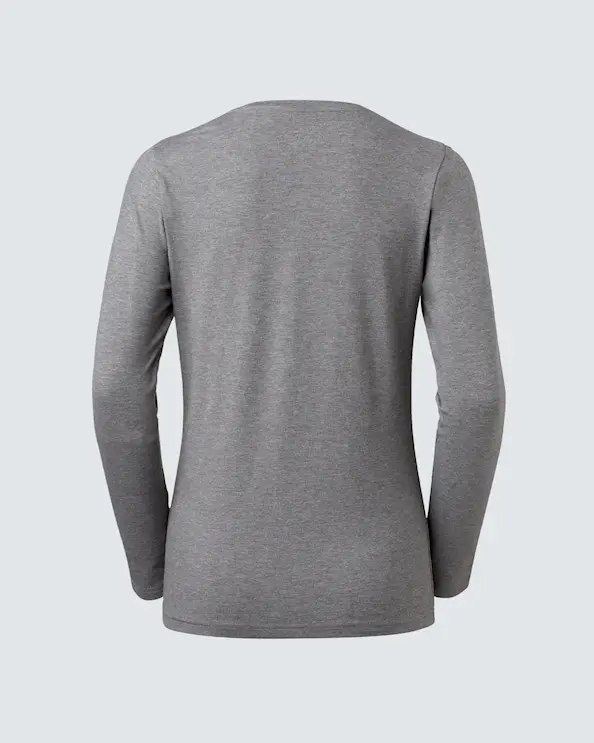 South West Långärmad T-shirt Lily Gråmelange